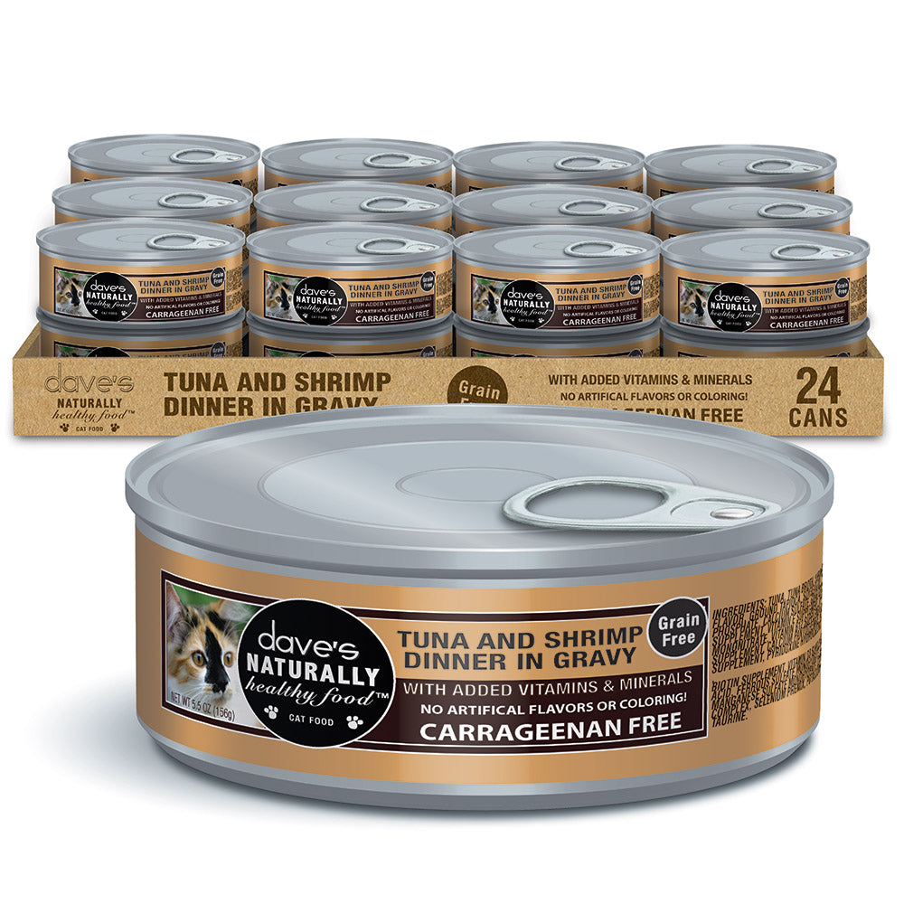 Naturally Healthy Grain Free Tuna & Shrimp Dinner in Gravy / 5.5 oz