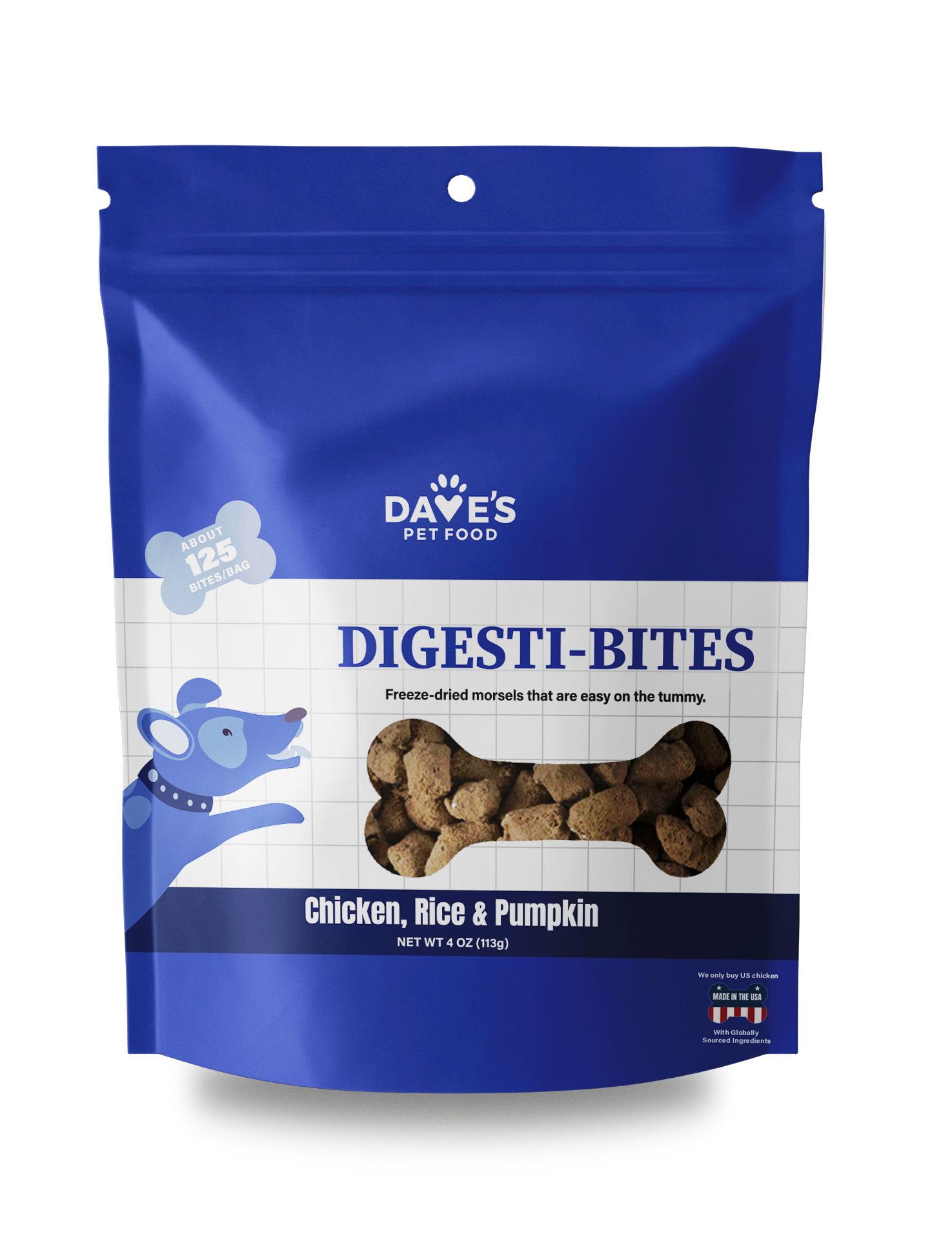 Dave s Digesti Bites Chicken Rice Pumpkin Dog Treats 4 oz