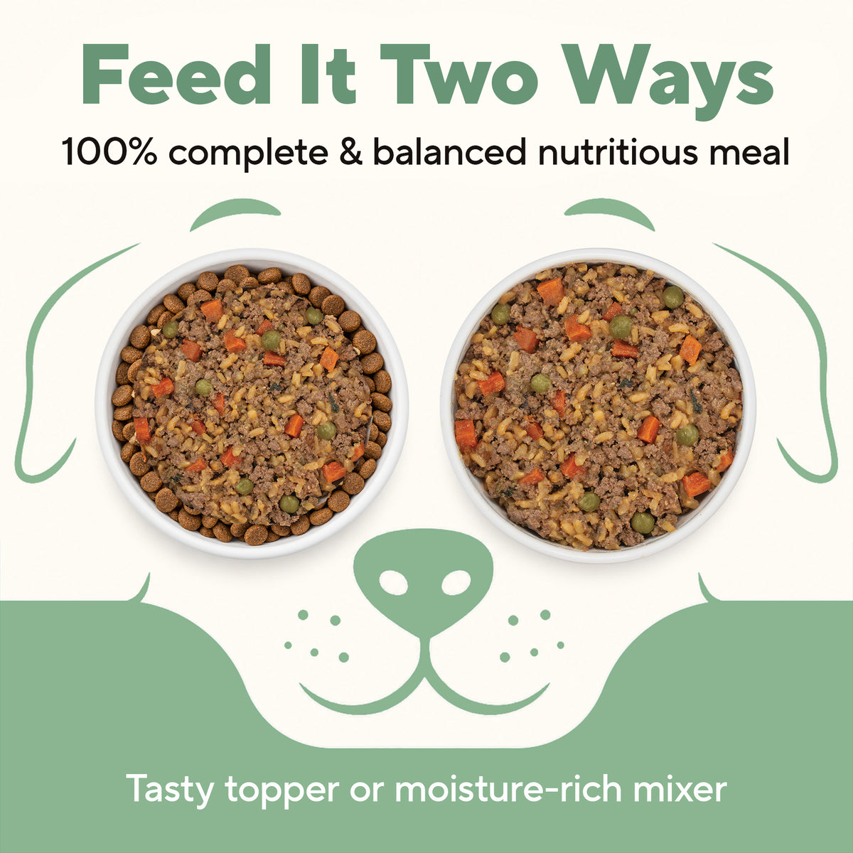 Dave's Beef & Chicken with Brown Rice, Goat Milk Pouch Recipe for Dogs / 10 Pack - 9 oz Pouches