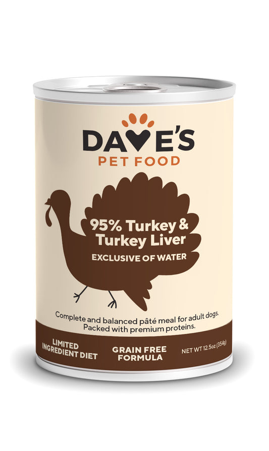 95% Premium Meats™ Turkey & Turkey Liver For Dogs / 12.5 oz