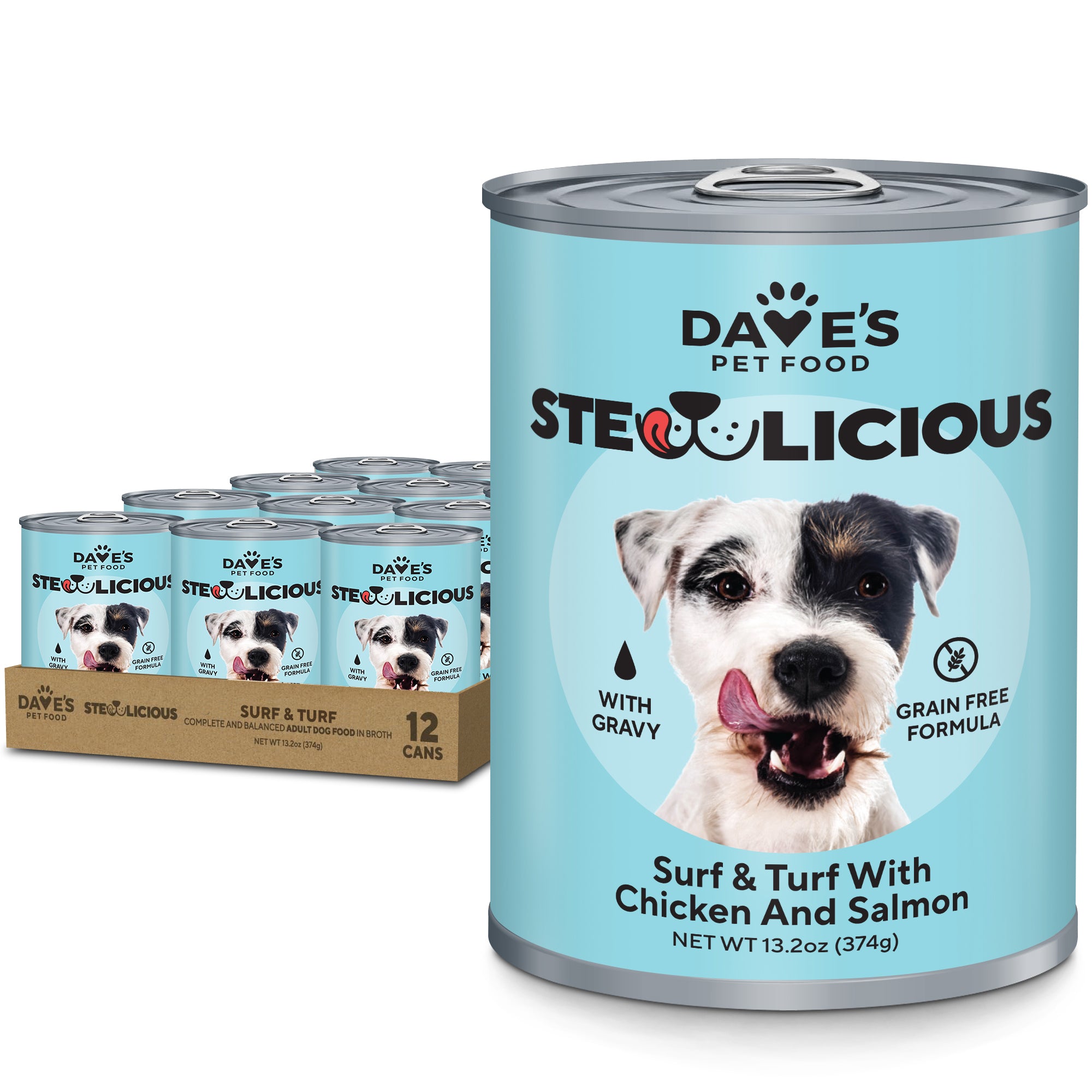 Dave's Stewlicious Surf & Turf with Chicken and Salmon for Dogs