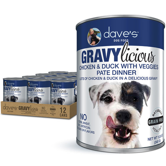 Gravylicious Chicken & Duck with Veggies Paté Dinner For Dogs / 12 oz