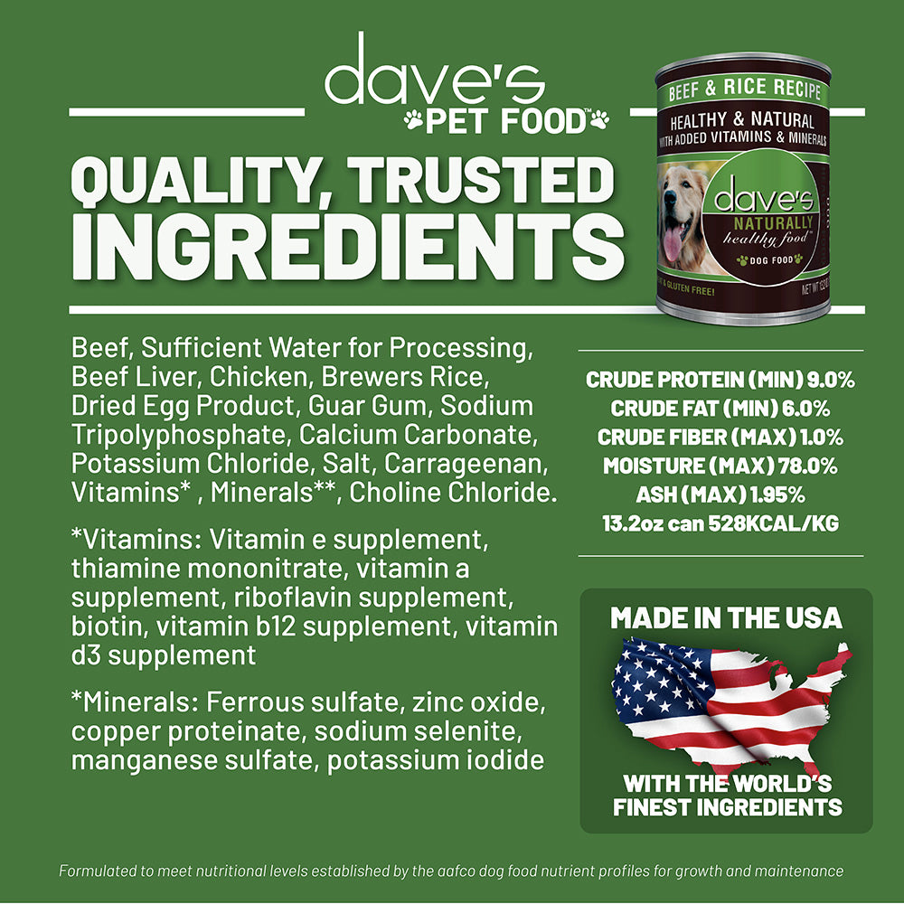 Naturally Healthy Beef & Rice Entrée For Dogs / 13.2 oz