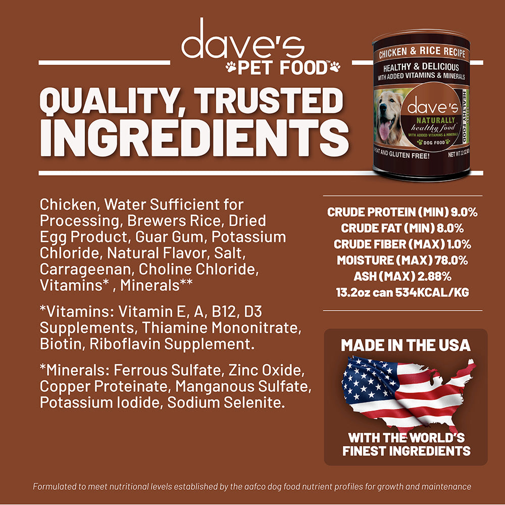 Naturally Healthy Chicken & Rice Entrée For Dogs / 13.2 oz
