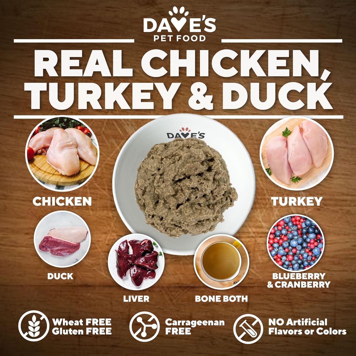 Dave's Restricted Hip & Joint Support, Chicken, Duck, & Turkey Recipe for Dogs / 13.2 oz