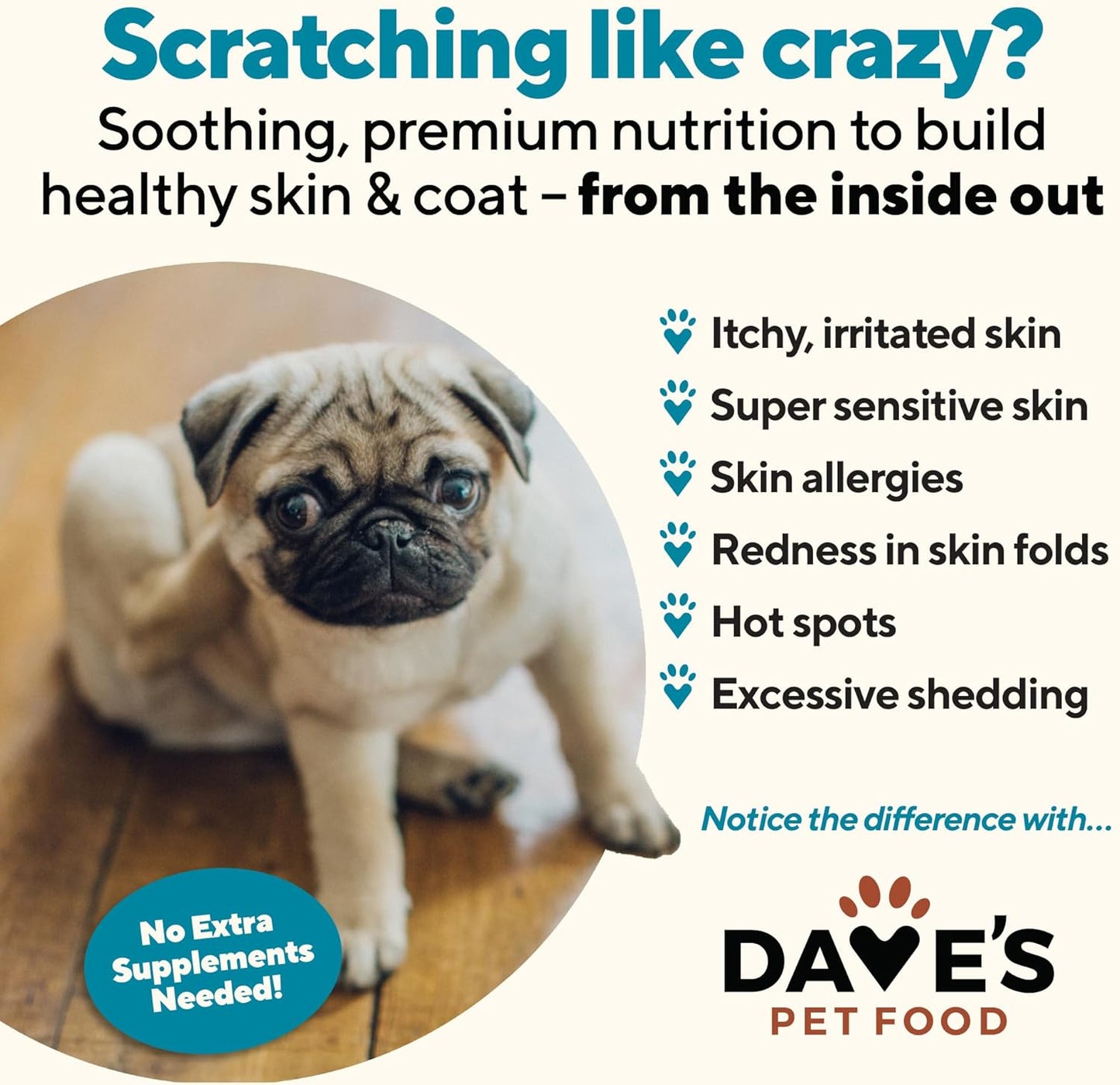 Dave's Restricted Skin & Coat Support, Chicken & Sweet Potato Recipe for Dogs / 13.2 oz