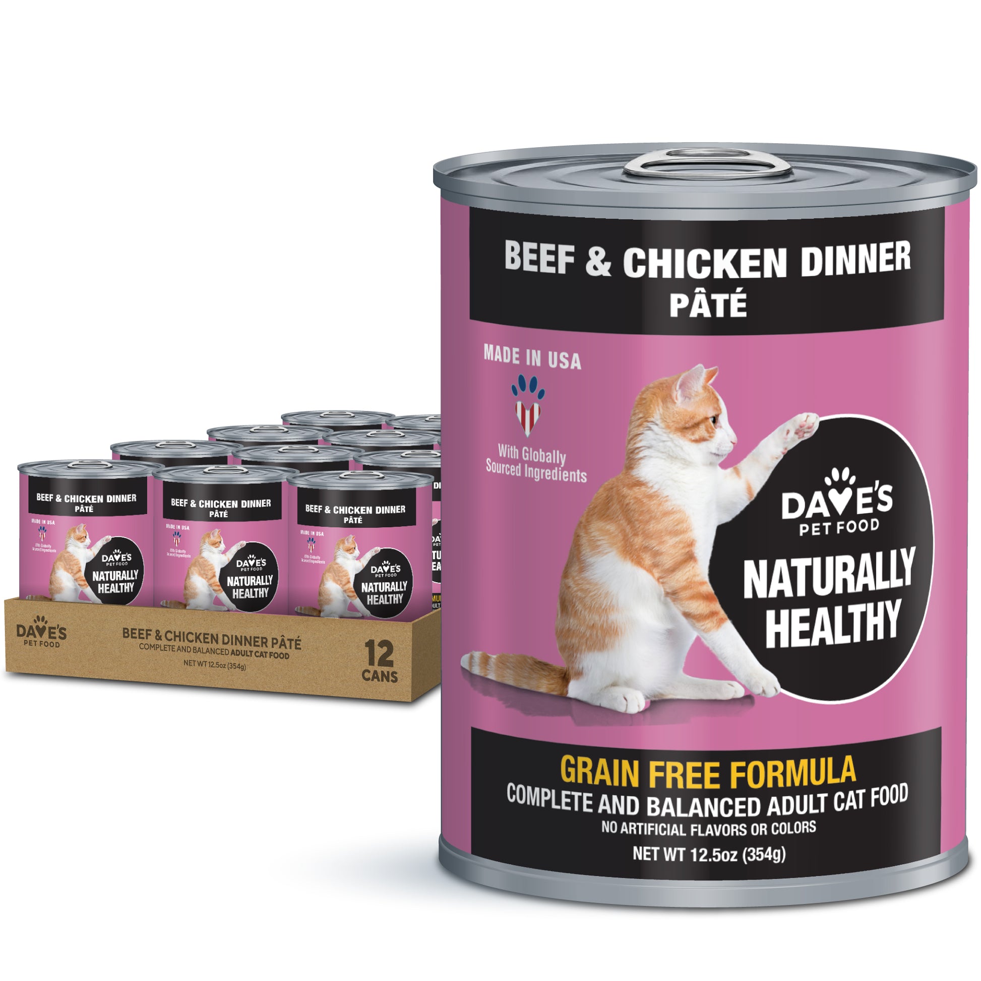 Dave's Pet Food Naturally Healthy Beef & Chicken Dinner Pate Wet Cat Food