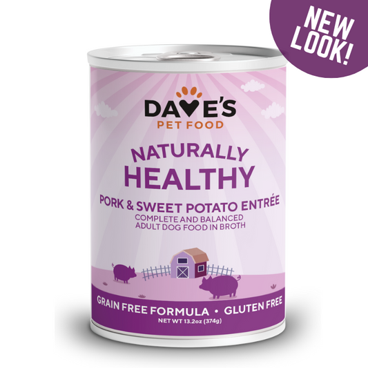 Dave's Pet Food Naturally Healthy Pork & Sweet Potato Canned Dog Food New Label