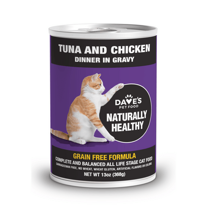 Naturally Healthy Grain Free Tuna & Chicken Dinner in Gravy / 13 oz