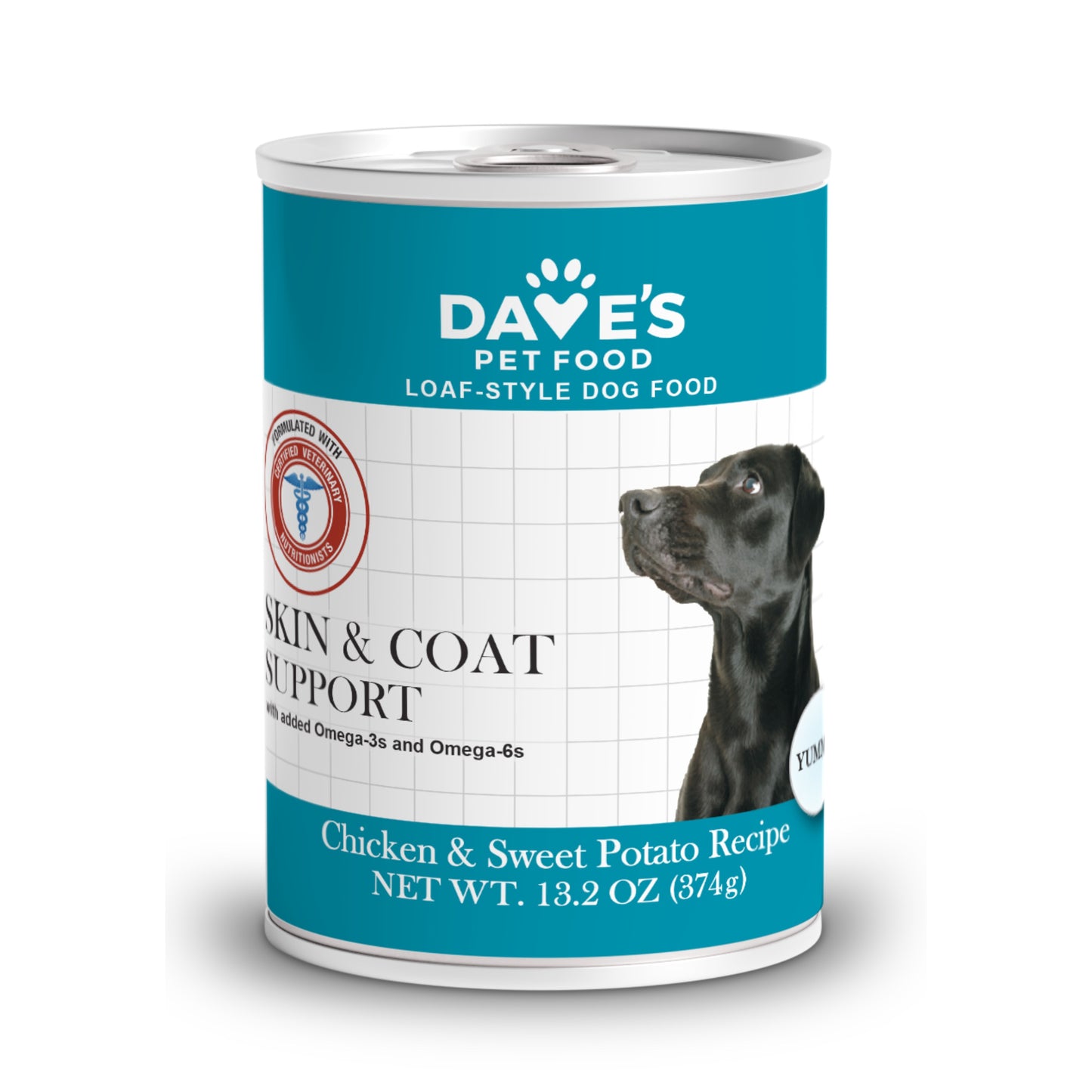 Dave's Restricted Skin & Coat Support, Chicken & Sweet Potato Recipe for Dogs / 13.2 oz