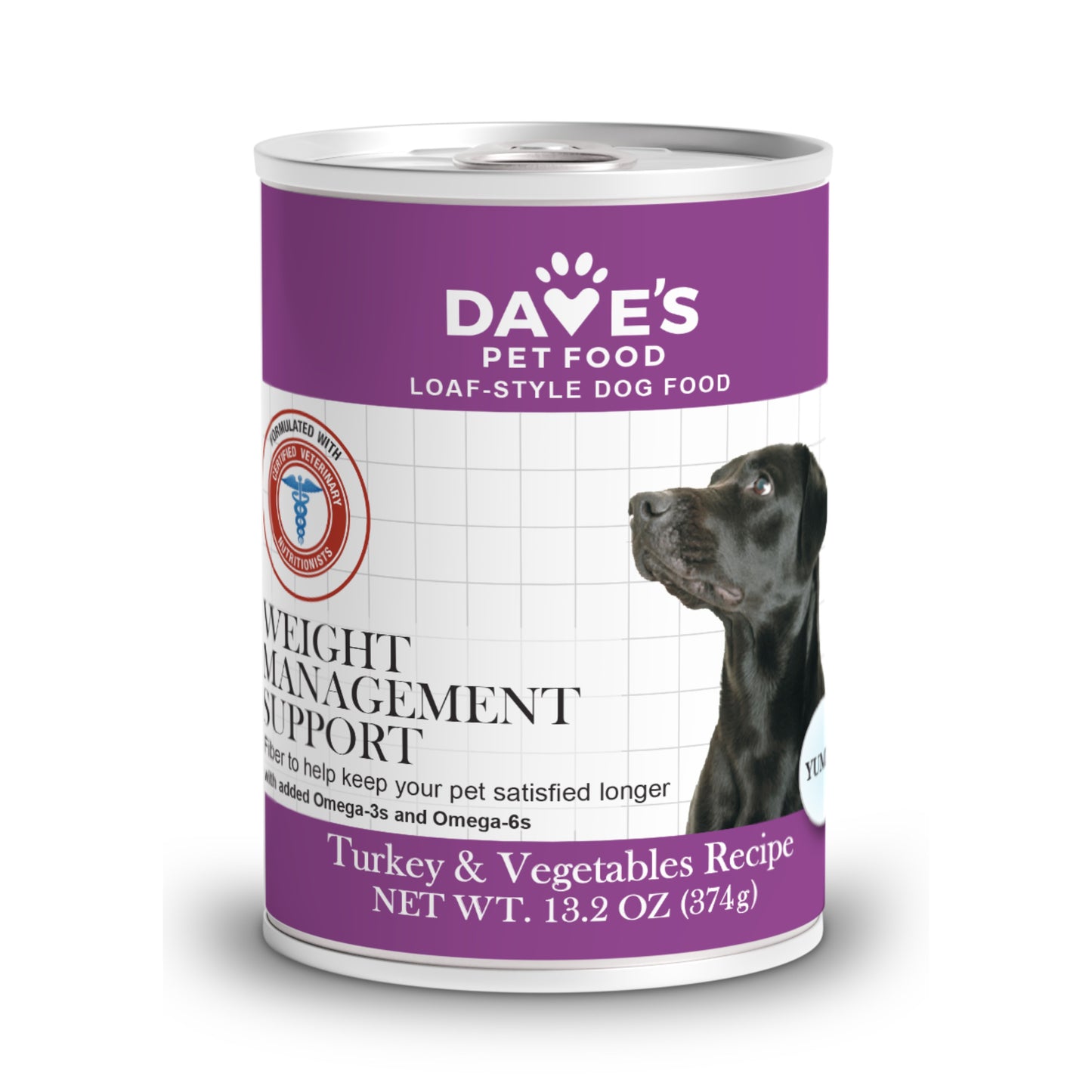 Dave's Restricted Weight Management, Turkey & Vegetables Recipe for Dogs / 13.2 oz