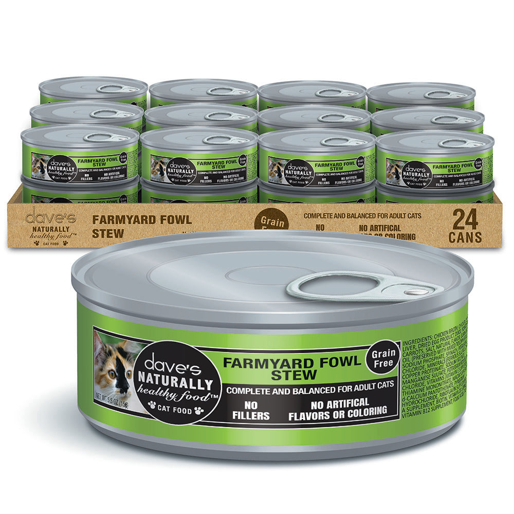 Dave's Pet Food Naturally Healthy Farmyard Fowl Chicken & Duck Pate Wet Cat Food