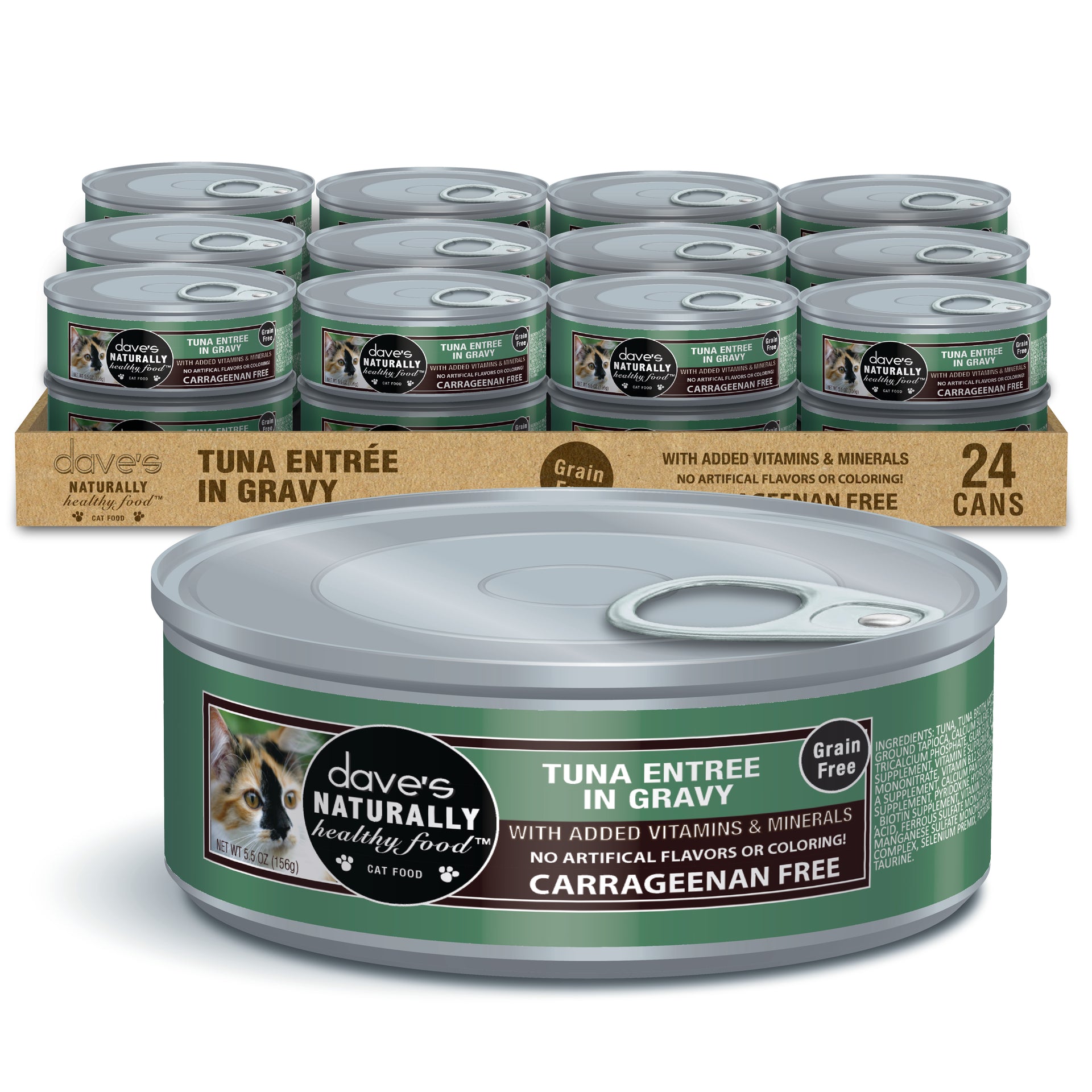 Naturally Healthy Grain Free Tuna Entrée in Gravy / 5.5 oz – Dave's Pet Food