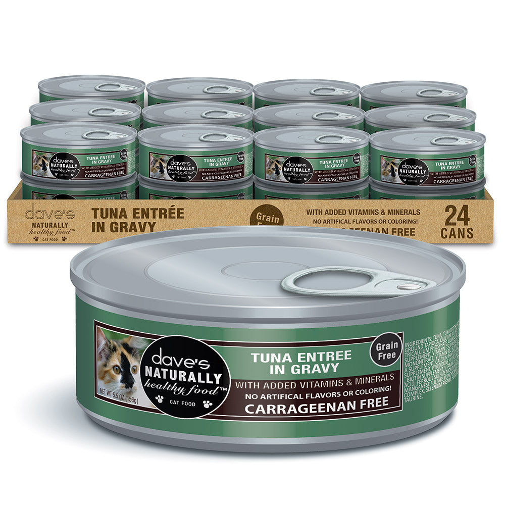 Dave's Pet Food Naturally Healthy Grain Free Tuna Entrée In Gravy Wet Cat Food