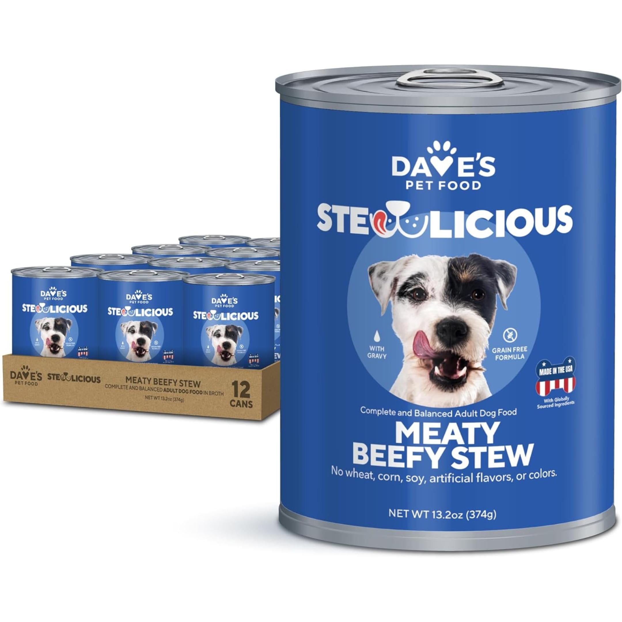 Stewlicious Meaty Beefy Stew For Dogs 13.2 oz