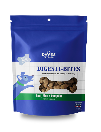 Dave's Digesti-Bites Beef, Rice & Pumpkin Dog Treats /4 oz