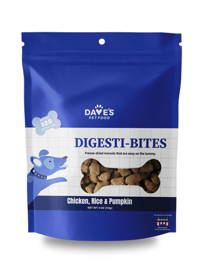 Dave's Digesti-Bites Chicken, Rice & Pumpkin Dog Treats /4 oz