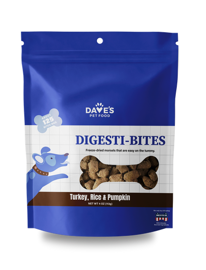 Dave's Digesti-Bites Turkey, Rice & Pumpkin Dog Treats /4 oz