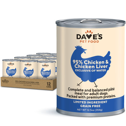 95% Premium Meats™ Chicken & Chicken Liver For Dogs / 12.5 oz