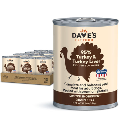 95% Premium Meats™ Turkey & Turkey Liver For Dogs / 12.5 oz