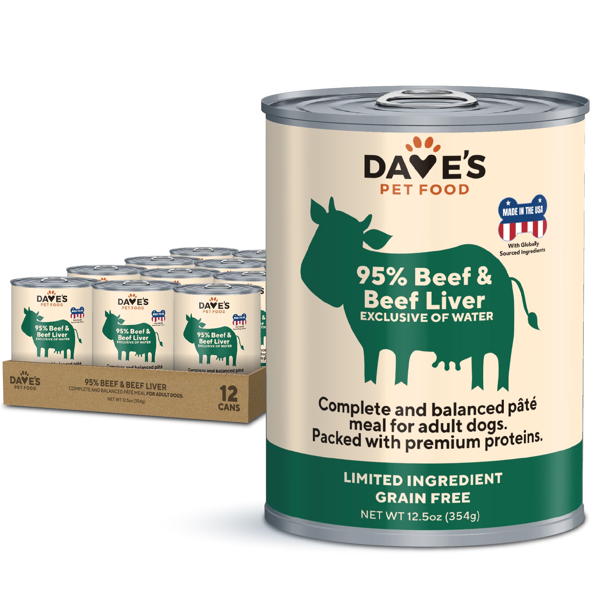 95% Meat Low Carb Dog Food – Dave's Pet Food
