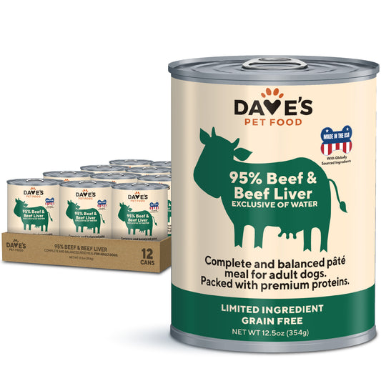 95% Premium Meats™ Beef & Beef Liver For Dogs / 12.5 oz