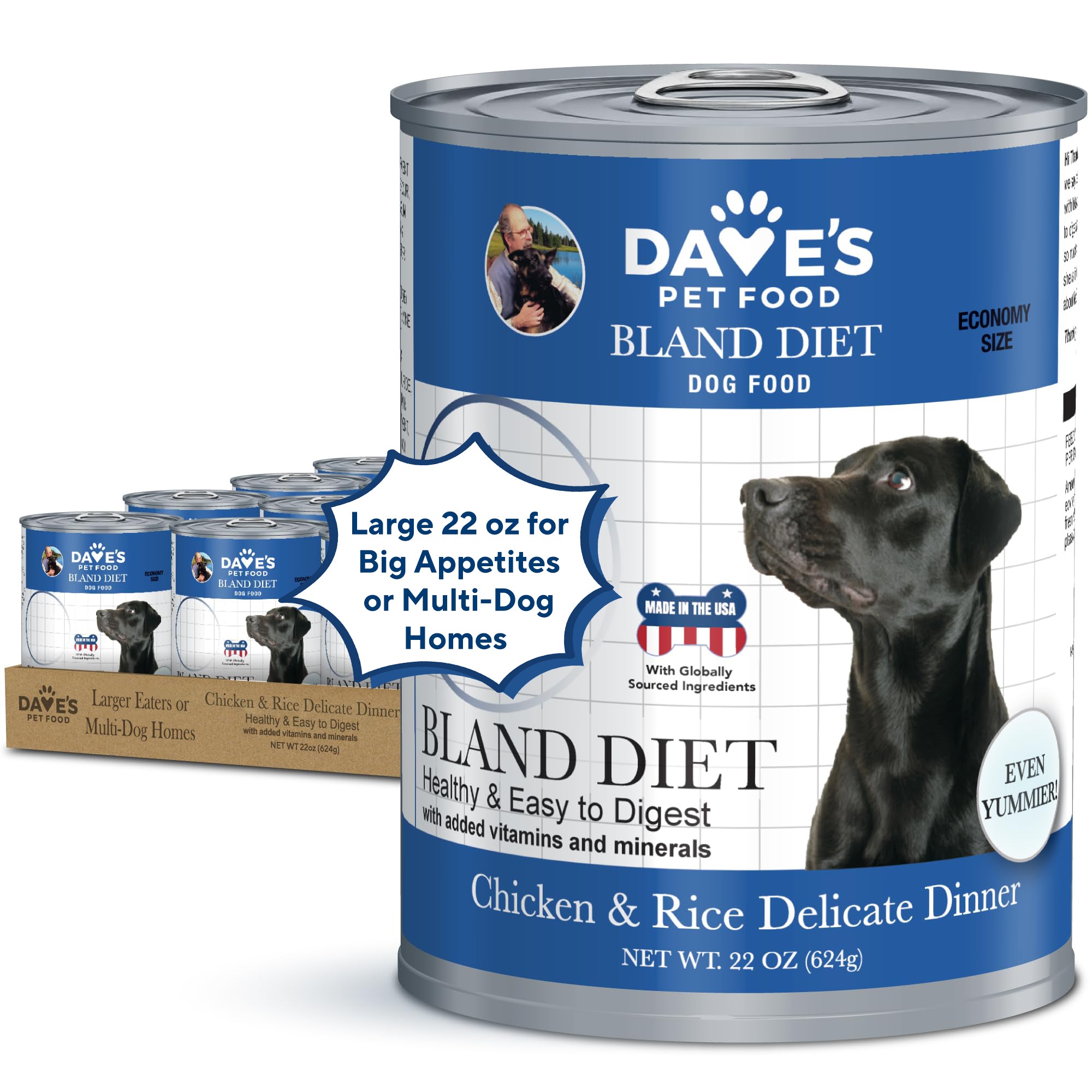 ドッグフード R IM Restricted Diet Bland for Dogs – Chicken and Rice / 22 oz – Dave's