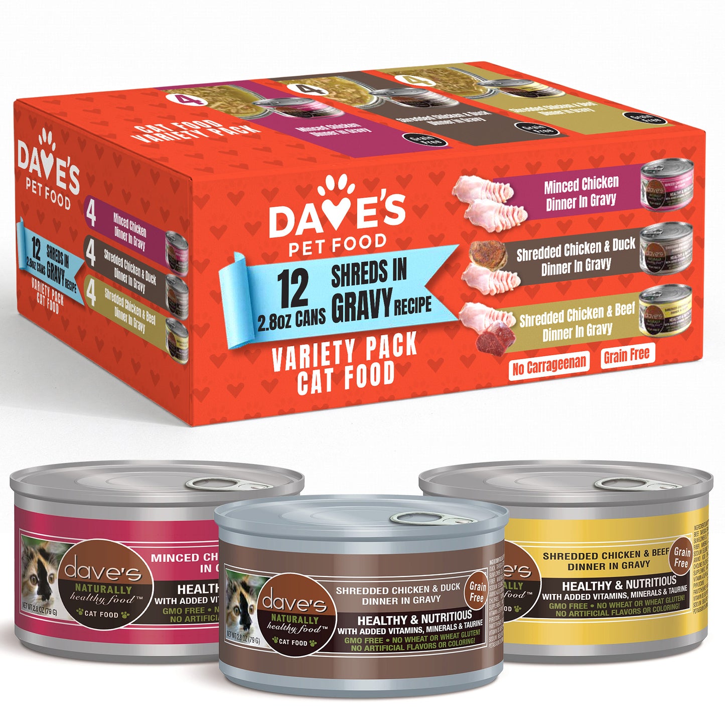 2.8 oz Cat Food Variety Pack - 12 Pack