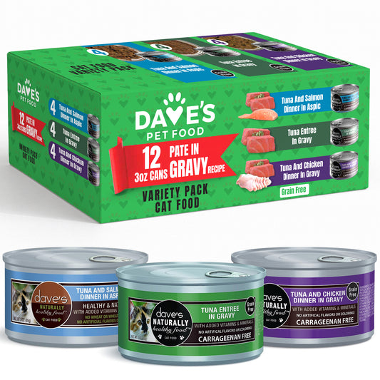 3 oz Naturally Healthy Cat Food Variety Pack - 12 Pack