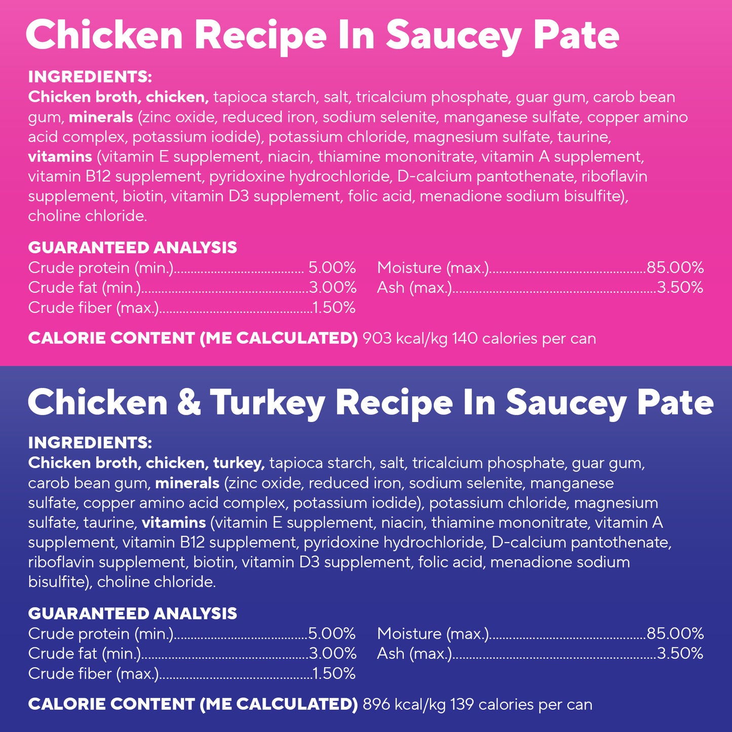 5.5 oz Saucey Pate Cat Food Variety Pack - 12 Pack