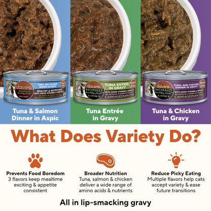 5.5 oz Naturally Healthy Cat Food Variety Pack - 12 Pack