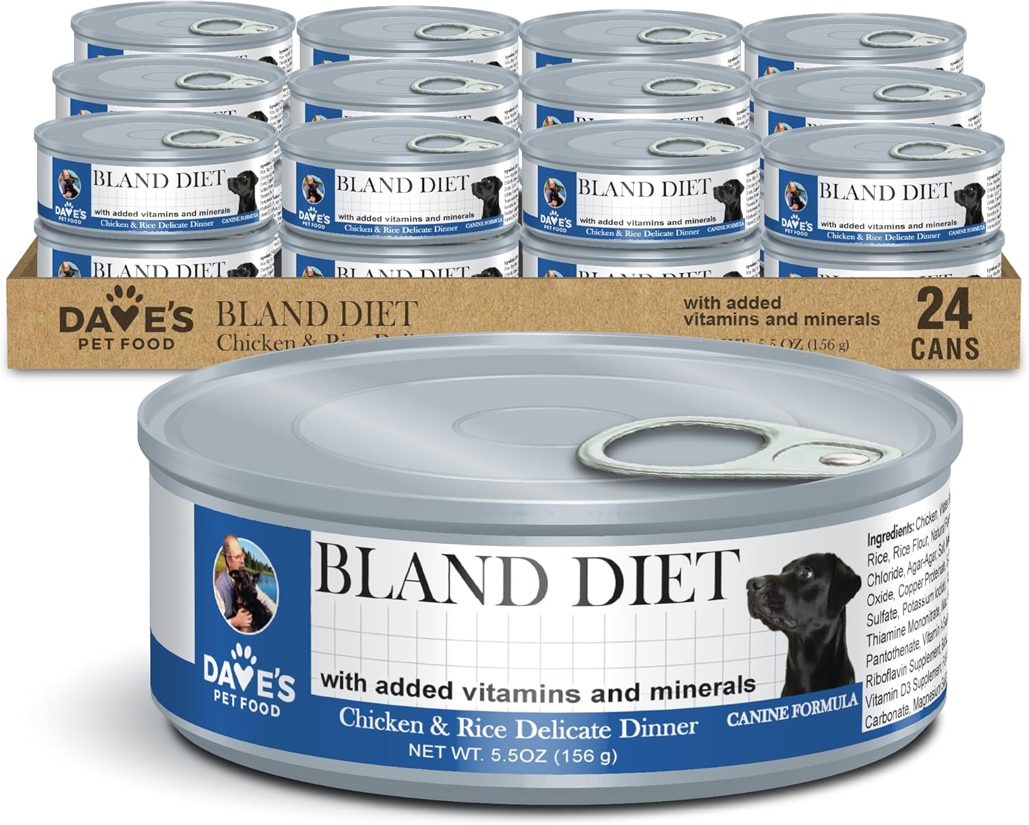Dave's Pet Food Restricted Diet Bland Chicken and Rice Wet Dog Food