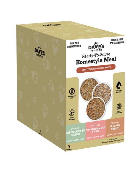 Dave's Brown Rice Variety Pack Pouches with Goat Milk for Dogs / 9 oz