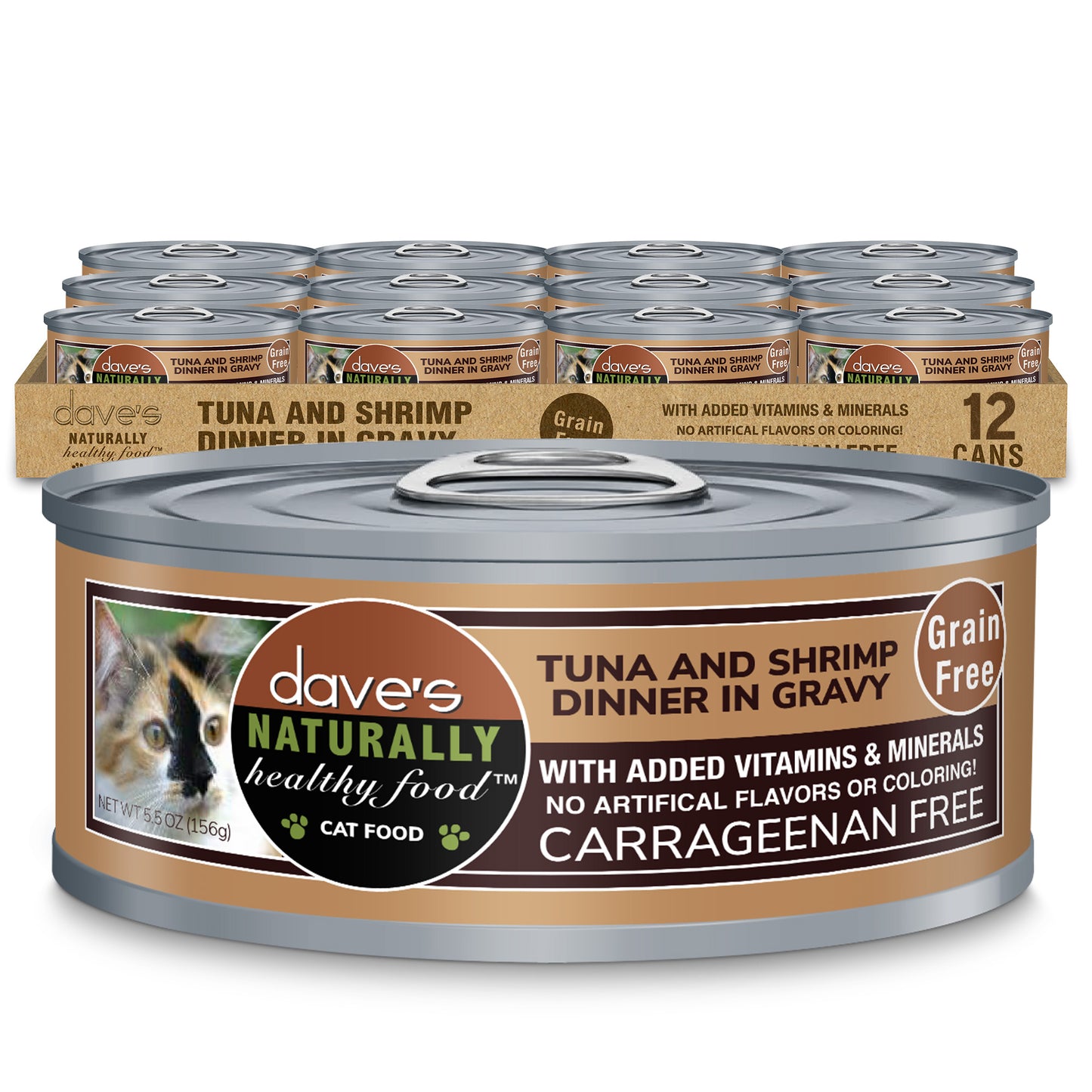 Naturally Healthy Grain Free Tuna & Shrimp Dinner in Gravy / 5.5 oz