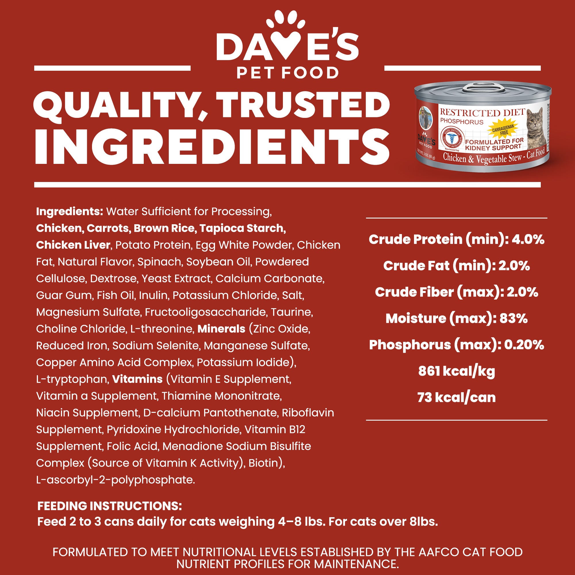 Restricted Diet Phosphorus – Chicken & Vegetable Stew for Cats / 3
