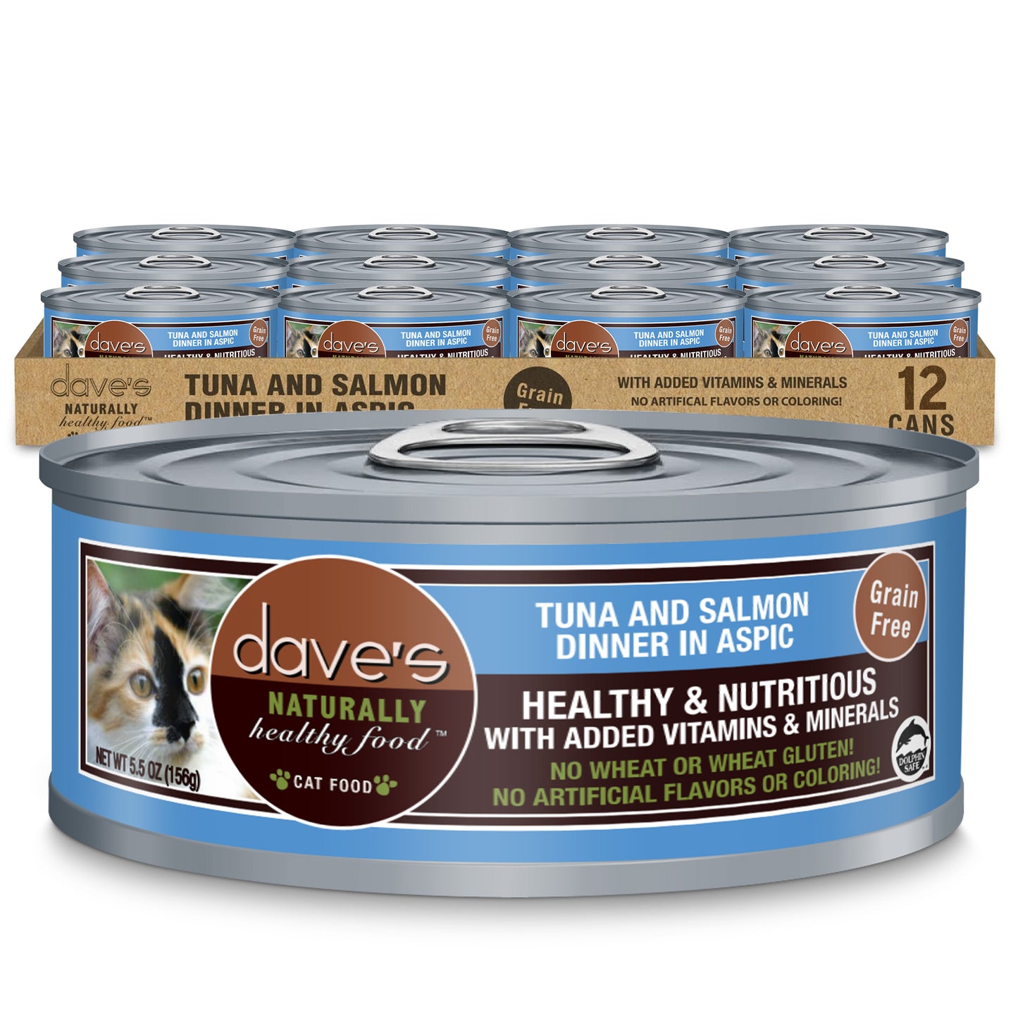 Naturally Healthy Grain Free Tuna & Salmon Dinner in Aspic / 5.5 oz