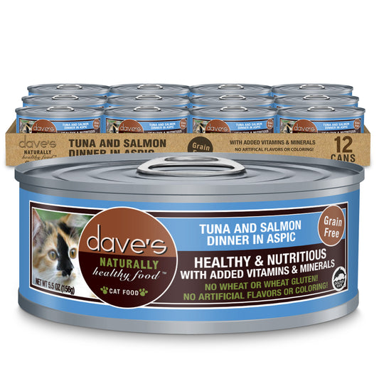 Naturally Healthy Grain Free Tuna & Salmon Dinner in Aspic / 5.5 oz