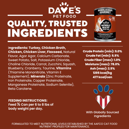 Naturally Healthy, Grain-Free Gobblicious Gourmet Paté Dinner / 13 oz
