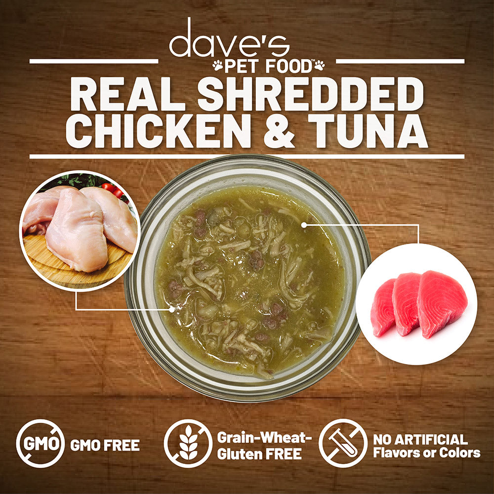 Shredded Chicken & Tuna Dinner in Gravy / 2.8 oz