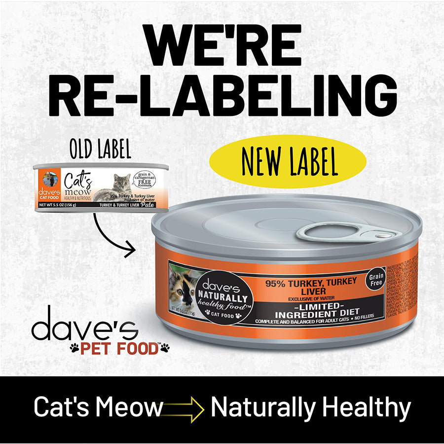 Dave's natural outlet cat food