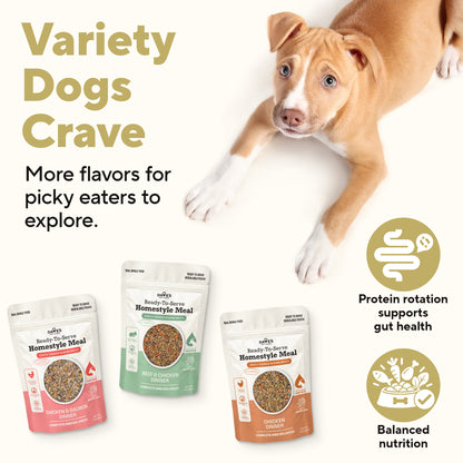 Dave's Brown Rice Variety Pack Pouches with Goat Milk for Dogs / 9 Pack - 9 oz Pouches