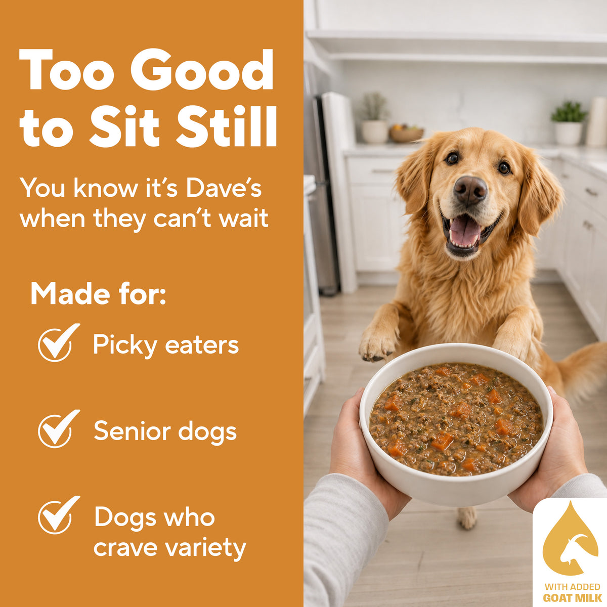 Dave's Grain-Free Variety Pack Pouches with Goat Milk for Dogs / 9 Pack - 9 oz Pouches