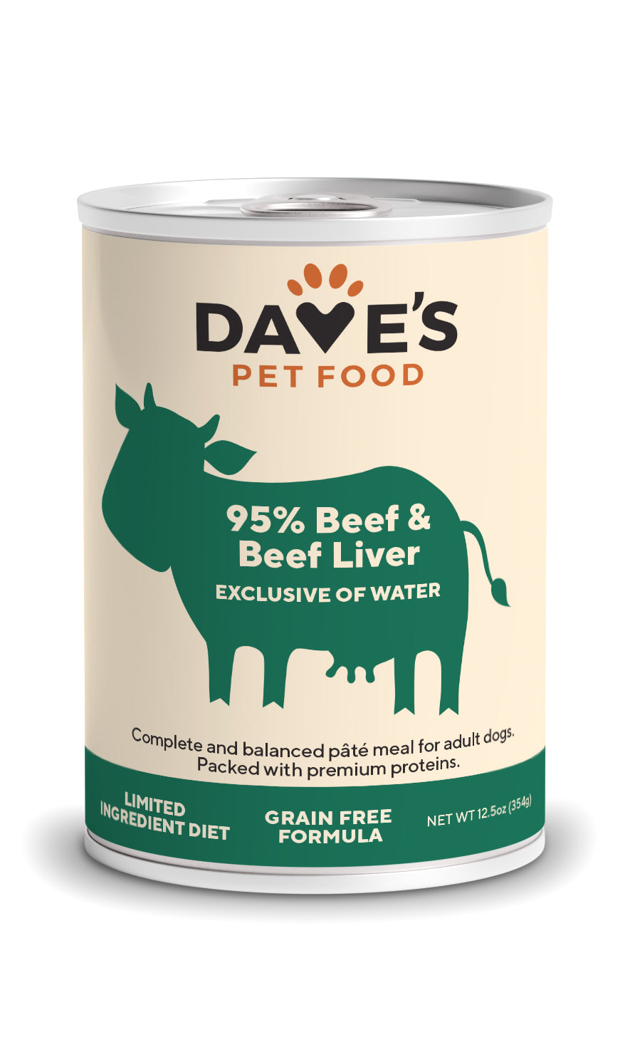 95% Premium Meats™ Beef & Beef Liver For Dogs / 12.5 oz