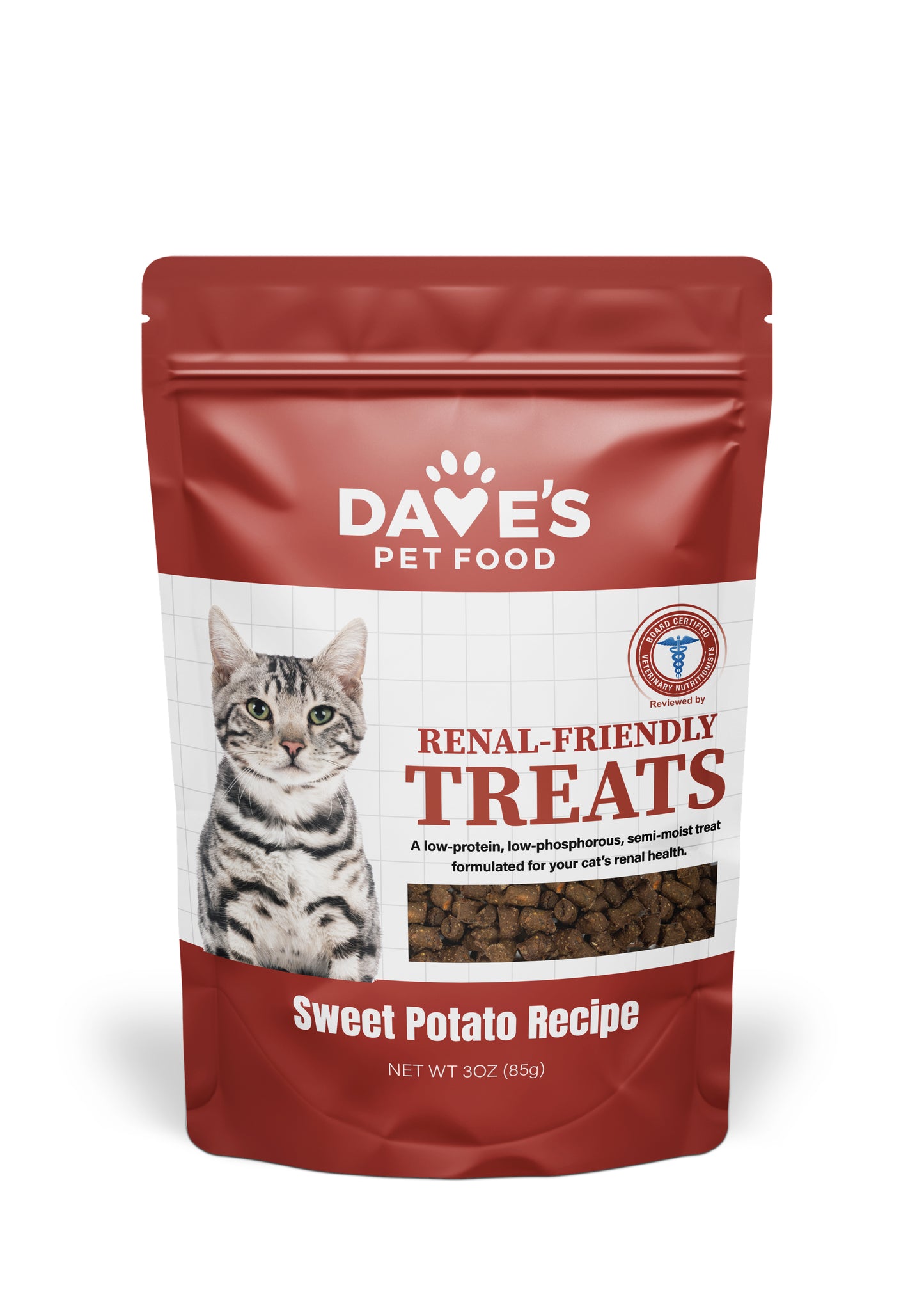 Dave's Kidney-Friendly Semi-Moist Cat Treats /3oz