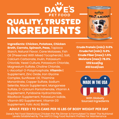 Dave's Stewlicious Chicken Pot Pie Dinner for Dogs / 13.2 oz