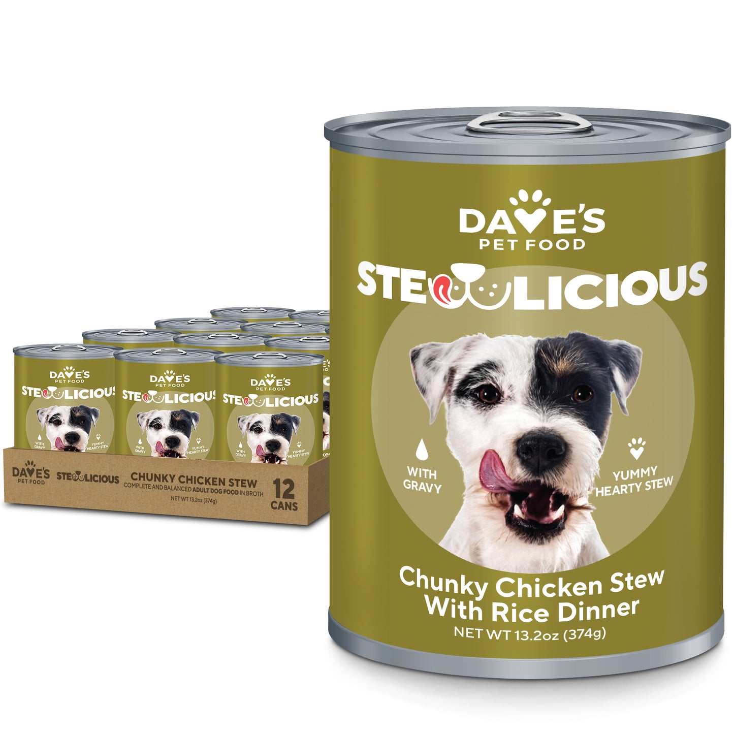 Dave's Stewlicious Chunky Chicken and Rice Stew for Dogs / 13.2 oz