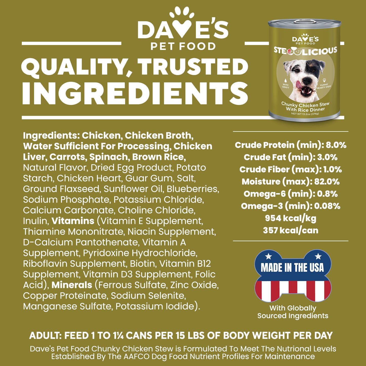 Dave's Stewlicious Chunky Chicken and Rice Stew for Dogs / 13.2 oz