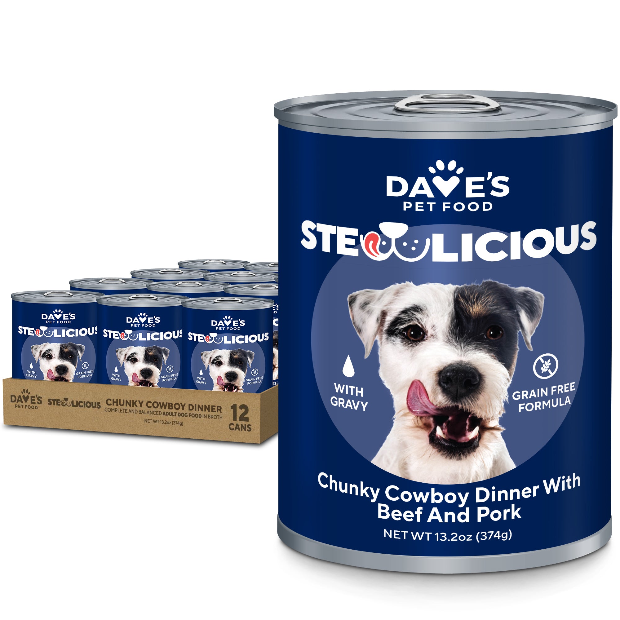 Dave's Stewlicious Chunky Cowboy Dinner with Beef and Pork for