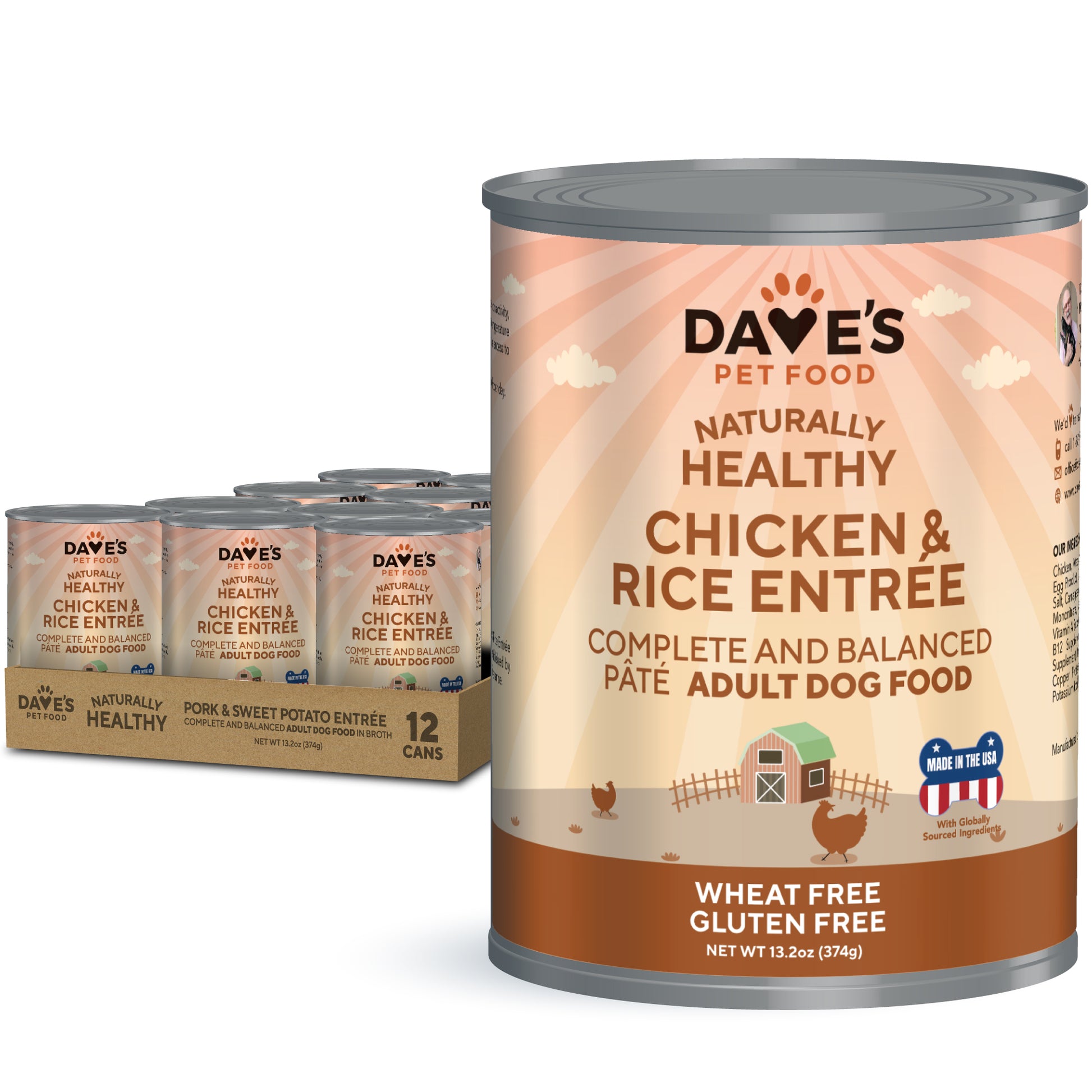 Dave's Pet Food Naturally Healthy Chicken & Rice Entrée Wet Dog Food