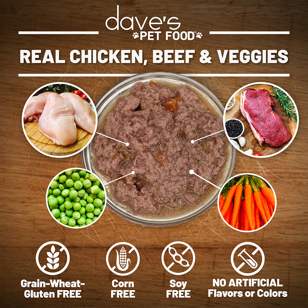 Gravylicious Chicken & Beef with Veggies Pate Dinner For Dogs / 12 oz